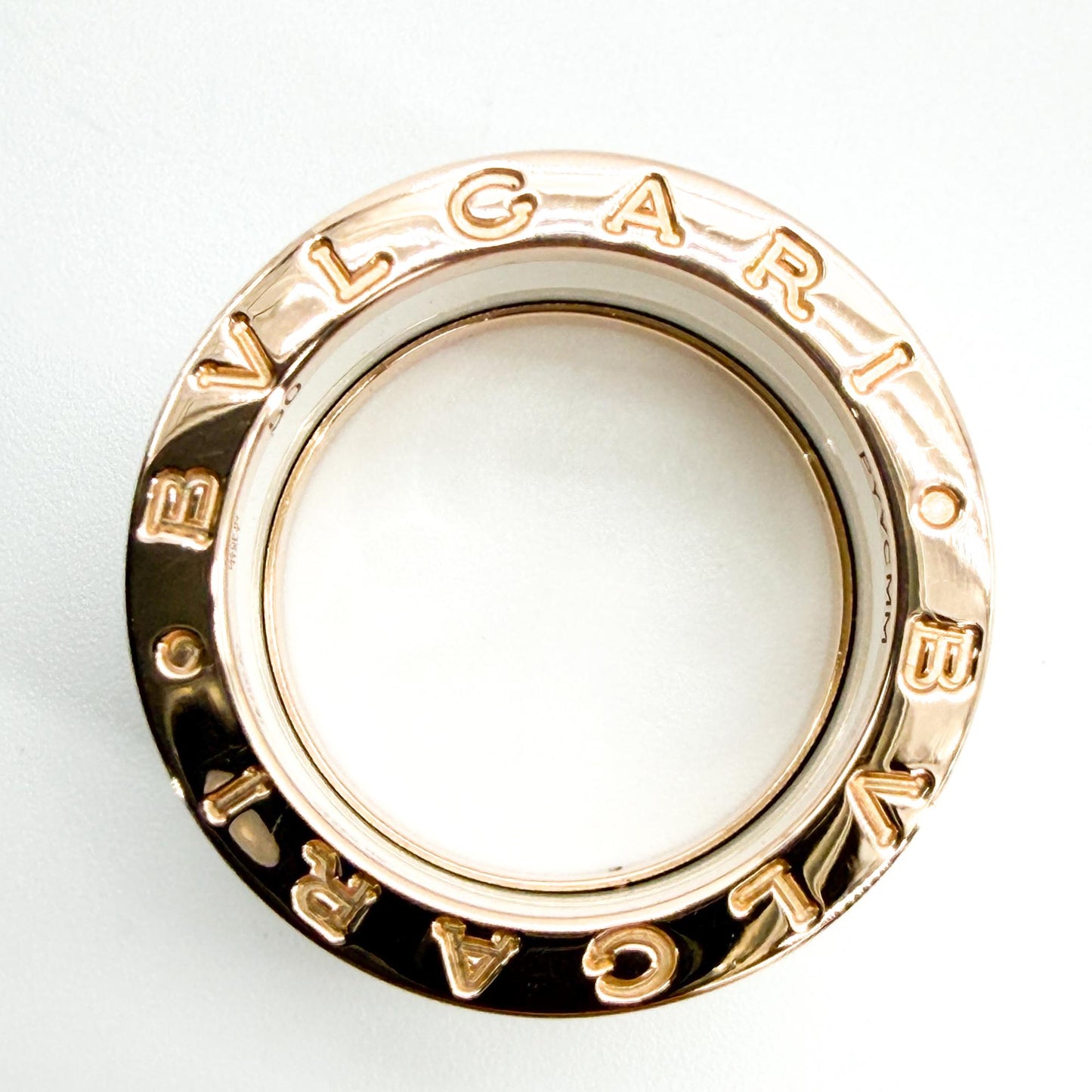 Bulgari B.Zero1 4-Band Ring Rose Gold White Ceramic