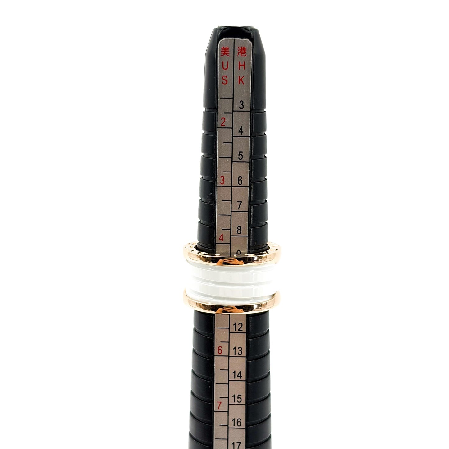 Bulgari B.Zero1 4-Band Ring Rose Gold White Ceramic