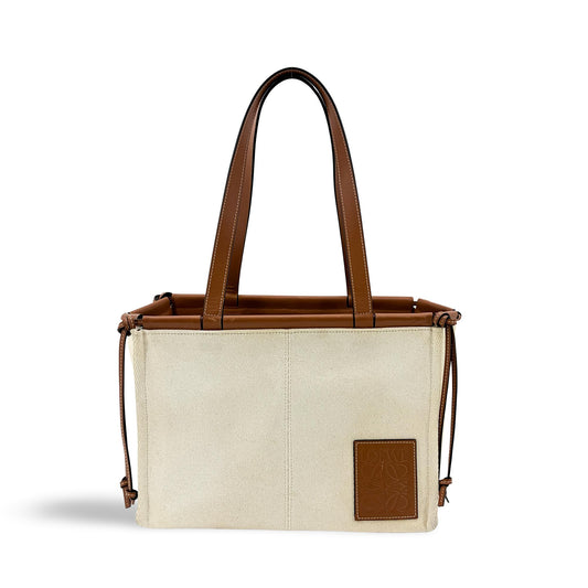 Loewe Small Cushion Tote Bag Ecru Tan