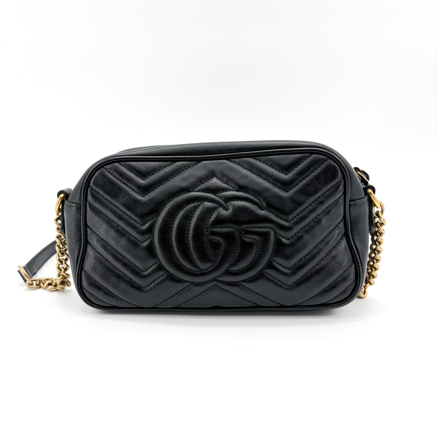 Gucci GG Marmont Small Matelassé Camera Bag Shoulder Bag Black