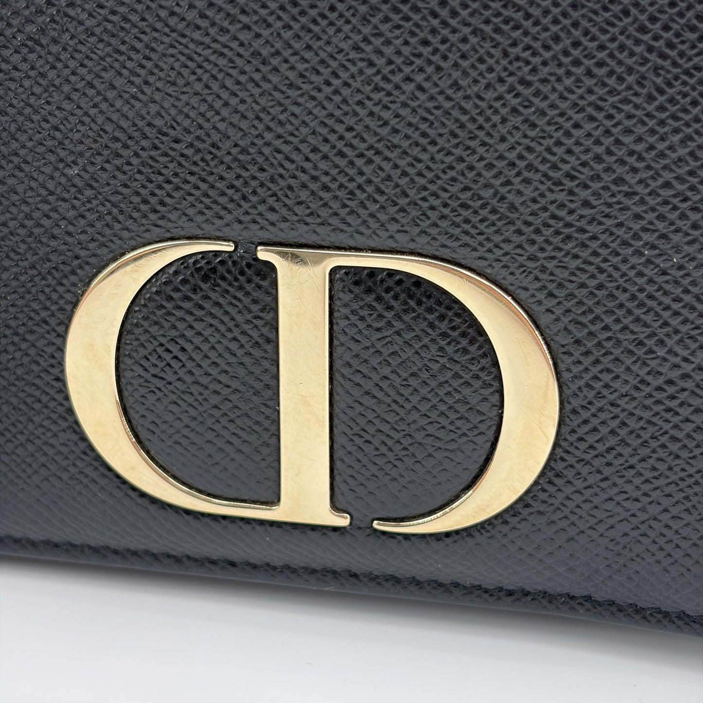 Dior 30 Montaigne 2-in-1 Pouch Black Grain Calfskin
