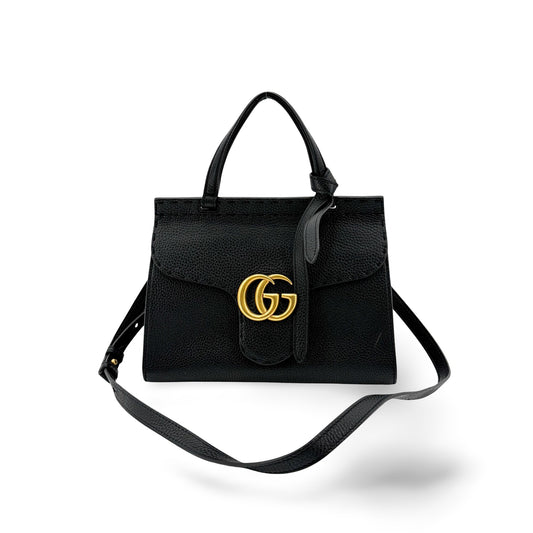 Gucci GG Marmont Small Top Handle Bag Black