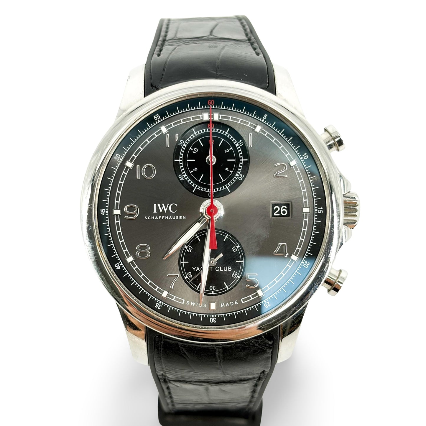 IWC Portugieser Yacht Club Chronograph Ardoise Black Alligator