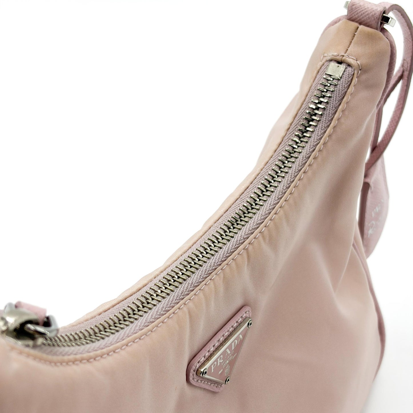 Prada Re-edition 2005 Nylon Mini Bag Alabaster Pink