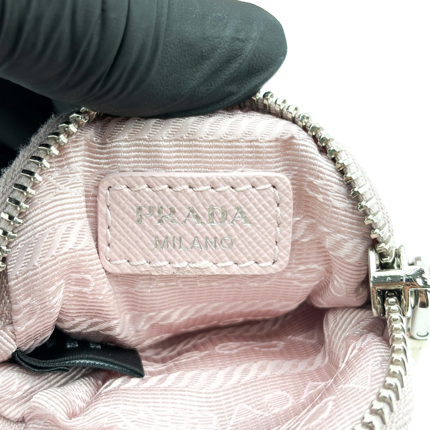 Prada Re-edition 2005 Nylon Mini Bag Alabaster Pink