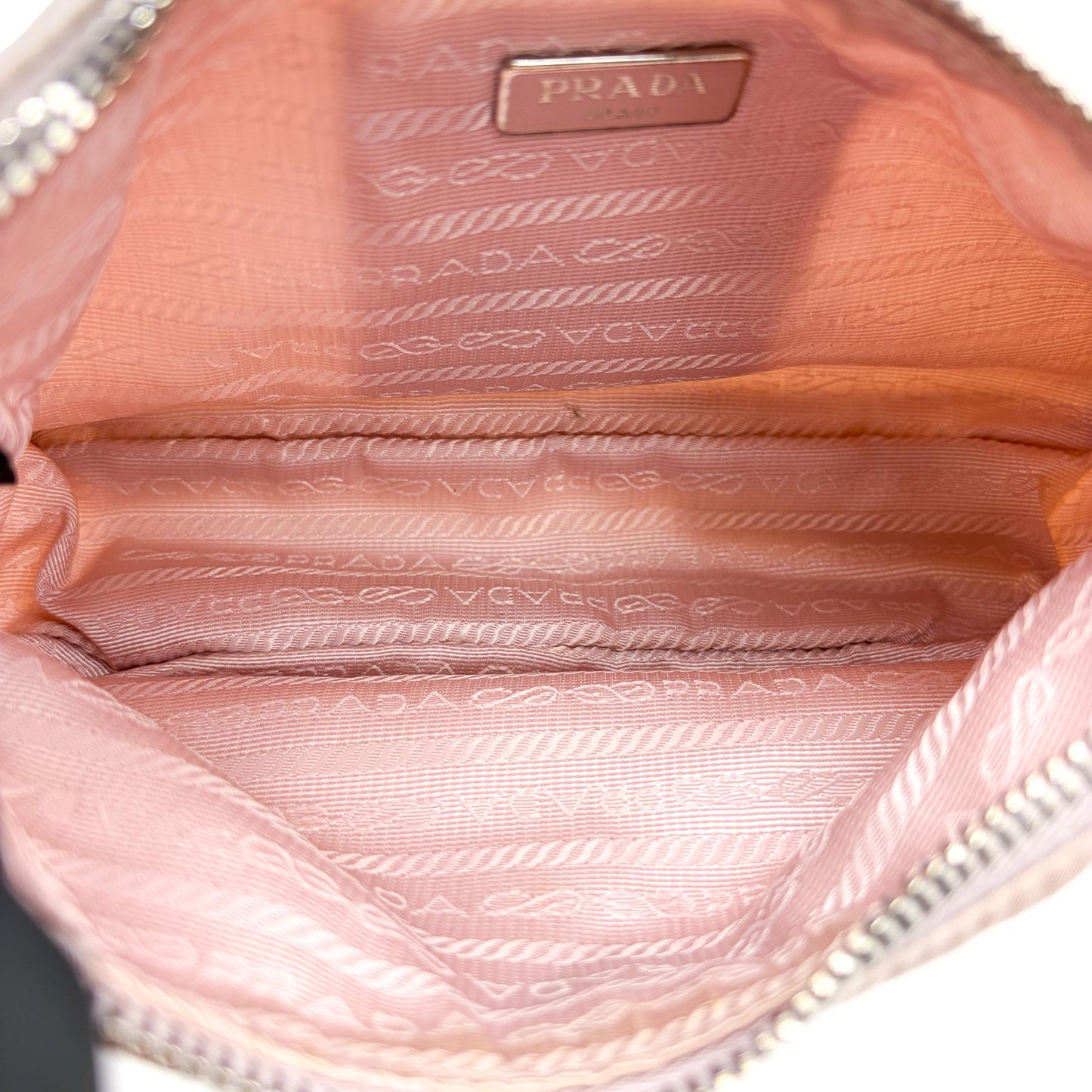 Prada Re-edition 2005 Nylon Mini Bag Alabaster Pink