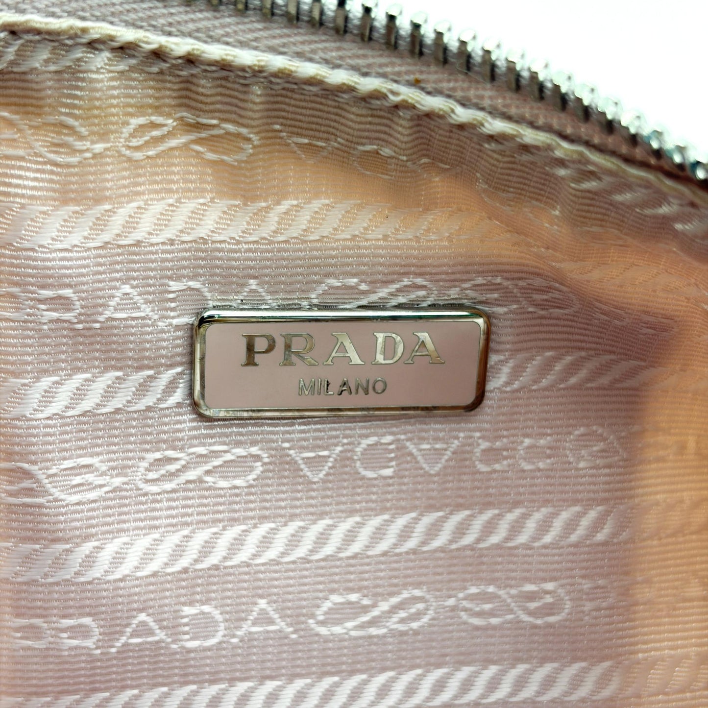 Prada Re-edition 2005 Nylon Mini Bag Alabaster Pink
