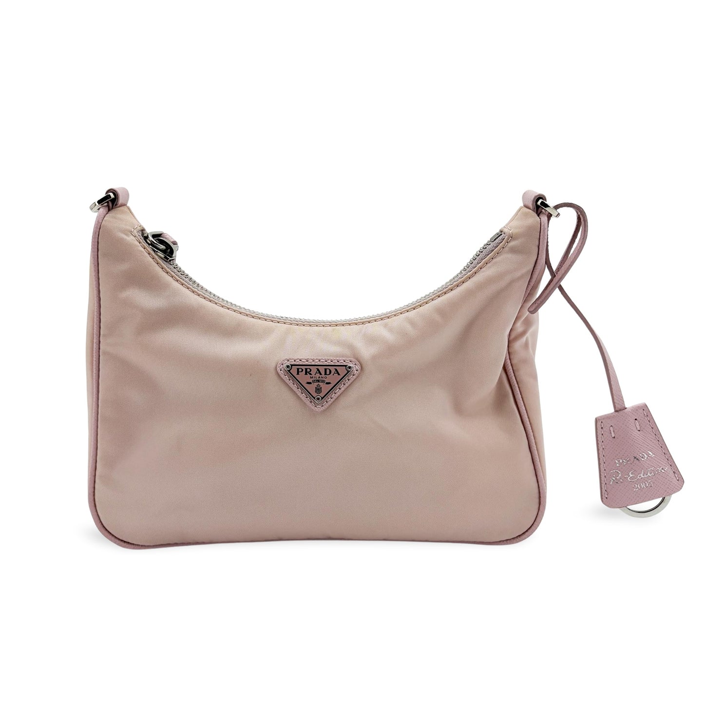 Prada Re-edition 2005 Nylon Mini Bag Alabaster Pink