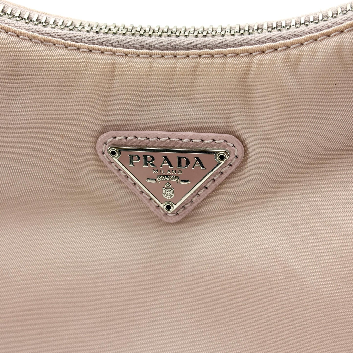Prada Re-edition 2005 Nylon Mini Bag Alabaster Pink