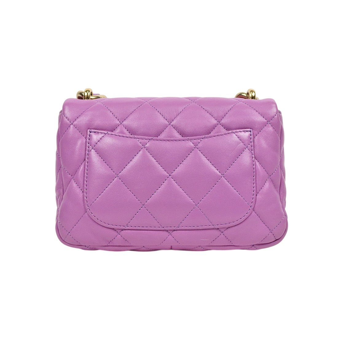 Chanel Purple Maxi Lambskin Chain Flap Shoulder Bag