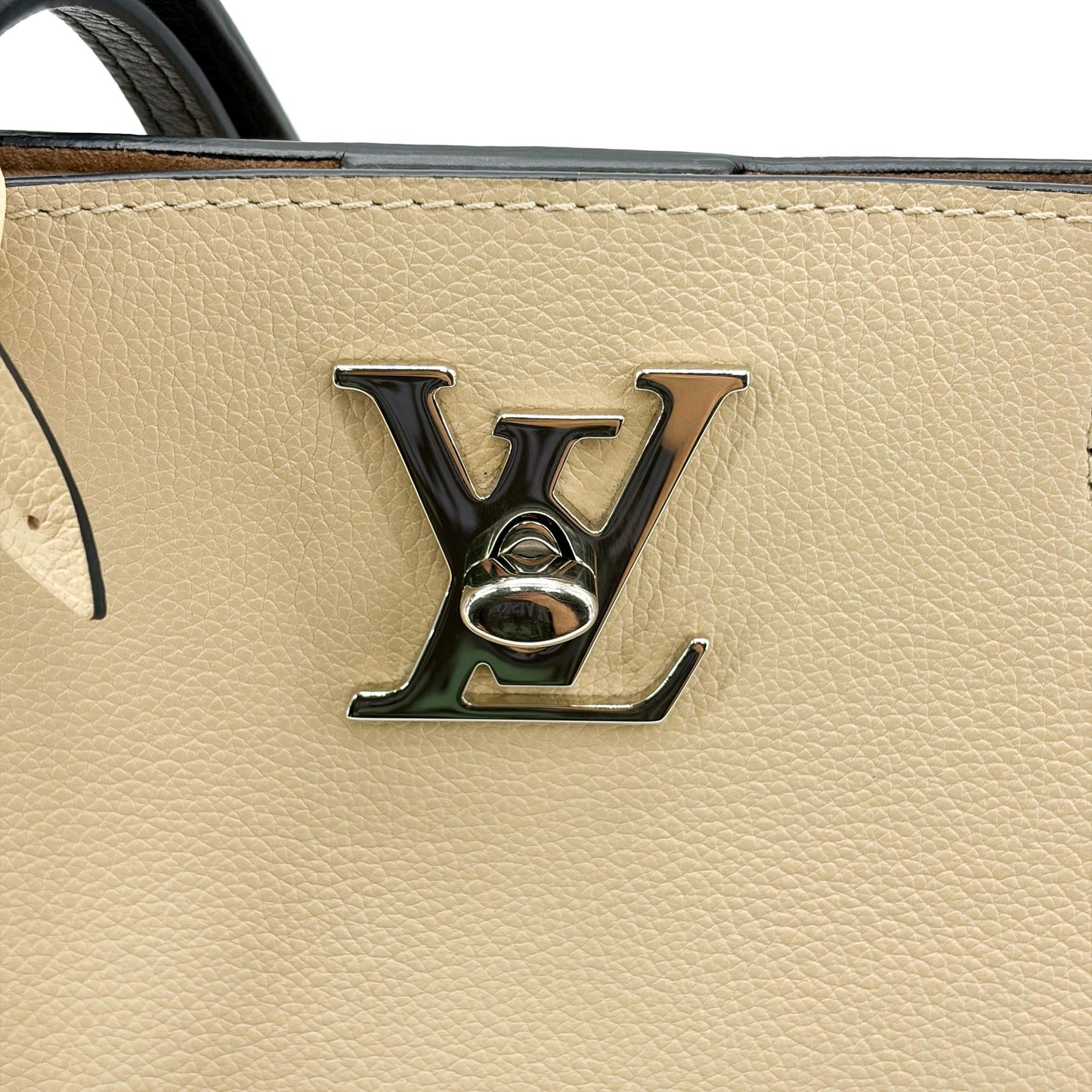 Louis Vuitton Lockme Shopper Black Beige