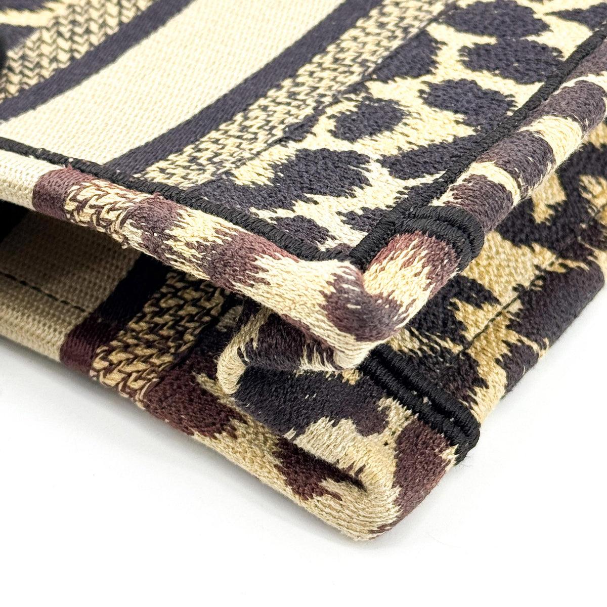 Dior Mini Book Tote Bag in Beige with Mizza Embroidery