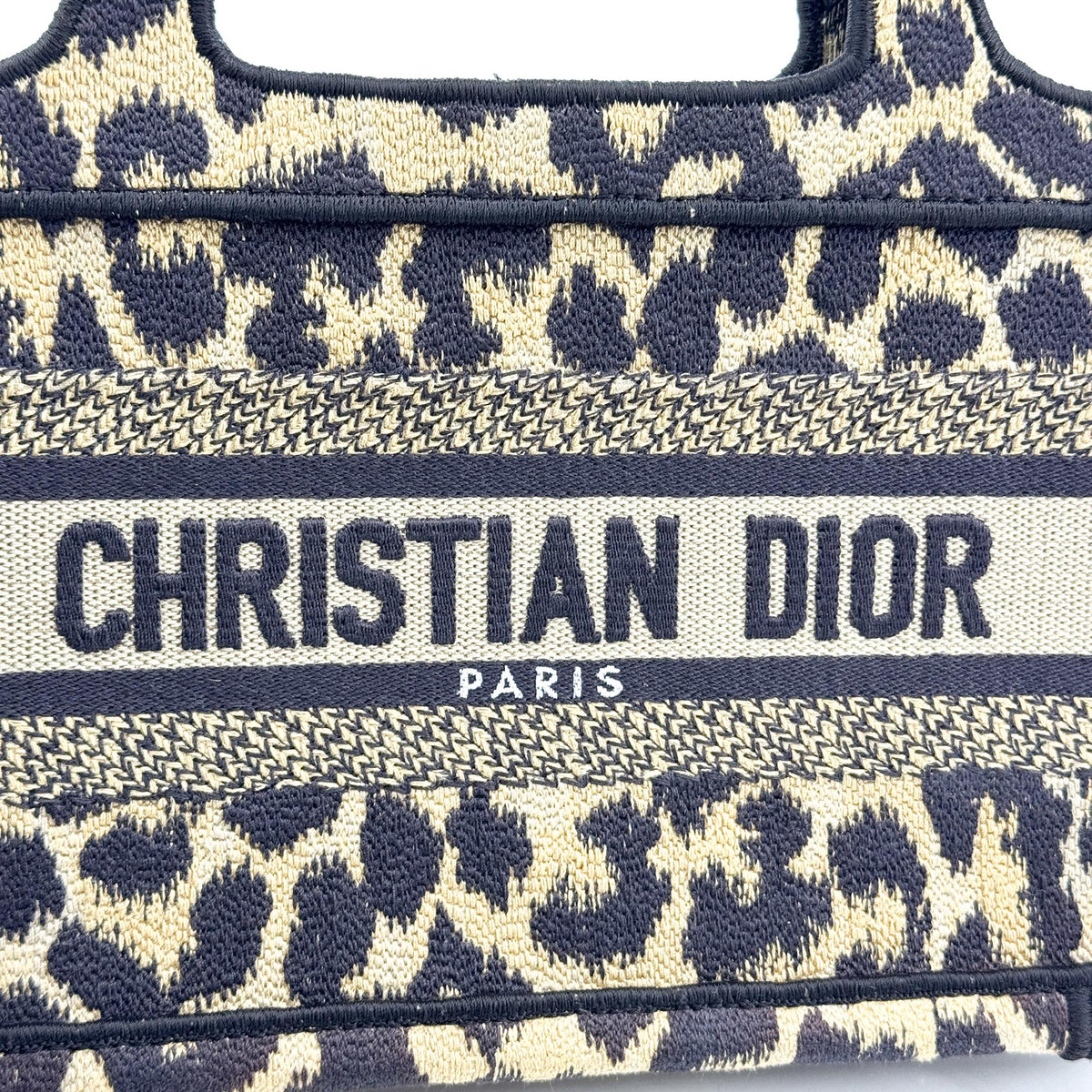 Dior Mini Book Tote Bag in Beige with Mizza Embroidery