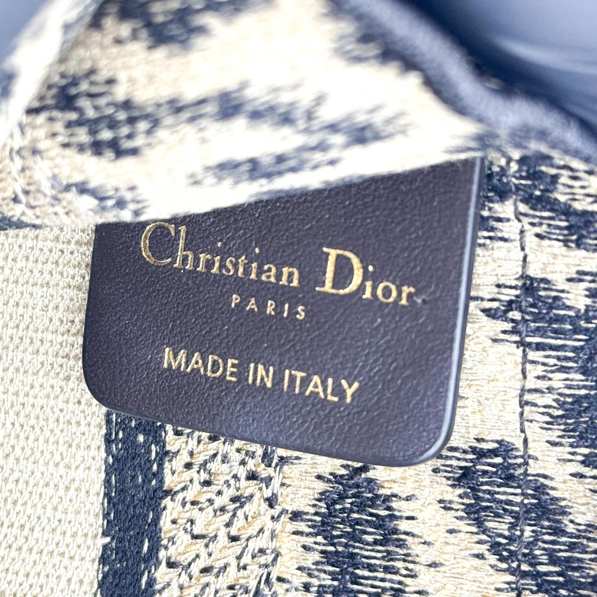 Dior Mini Book Tote Bag in Beige with Mizza Embroidery