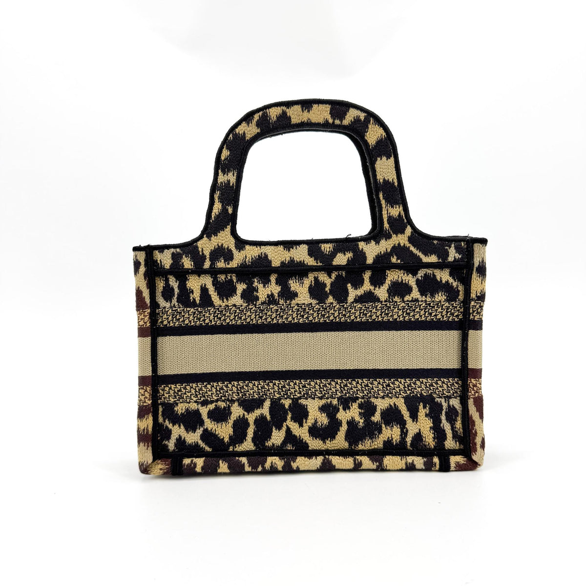 Dior Mini Book Tote Bag in Beige with Mizza Embroidery