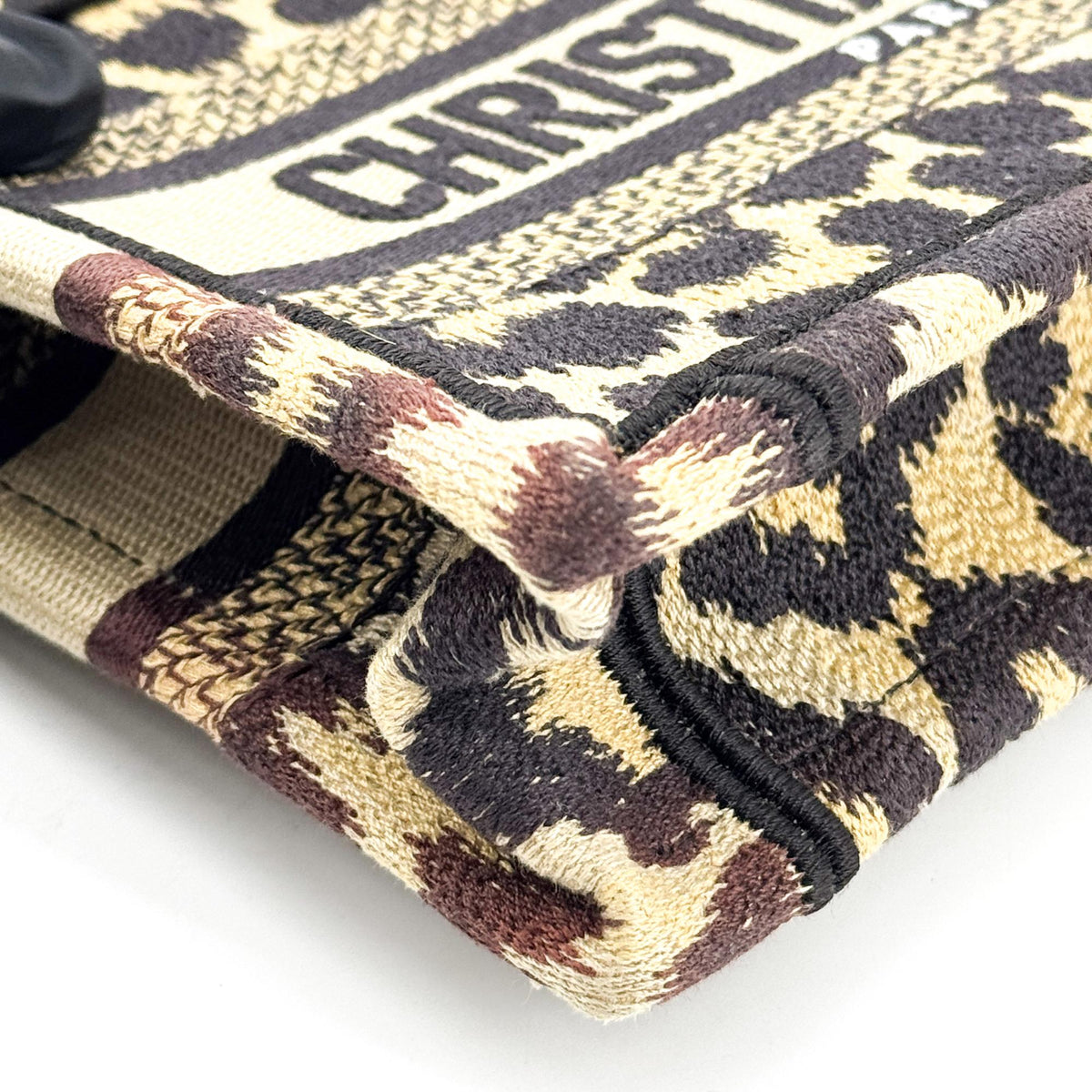 Dior Mini Book Tote Bag in Beige with Mizza Embroidery