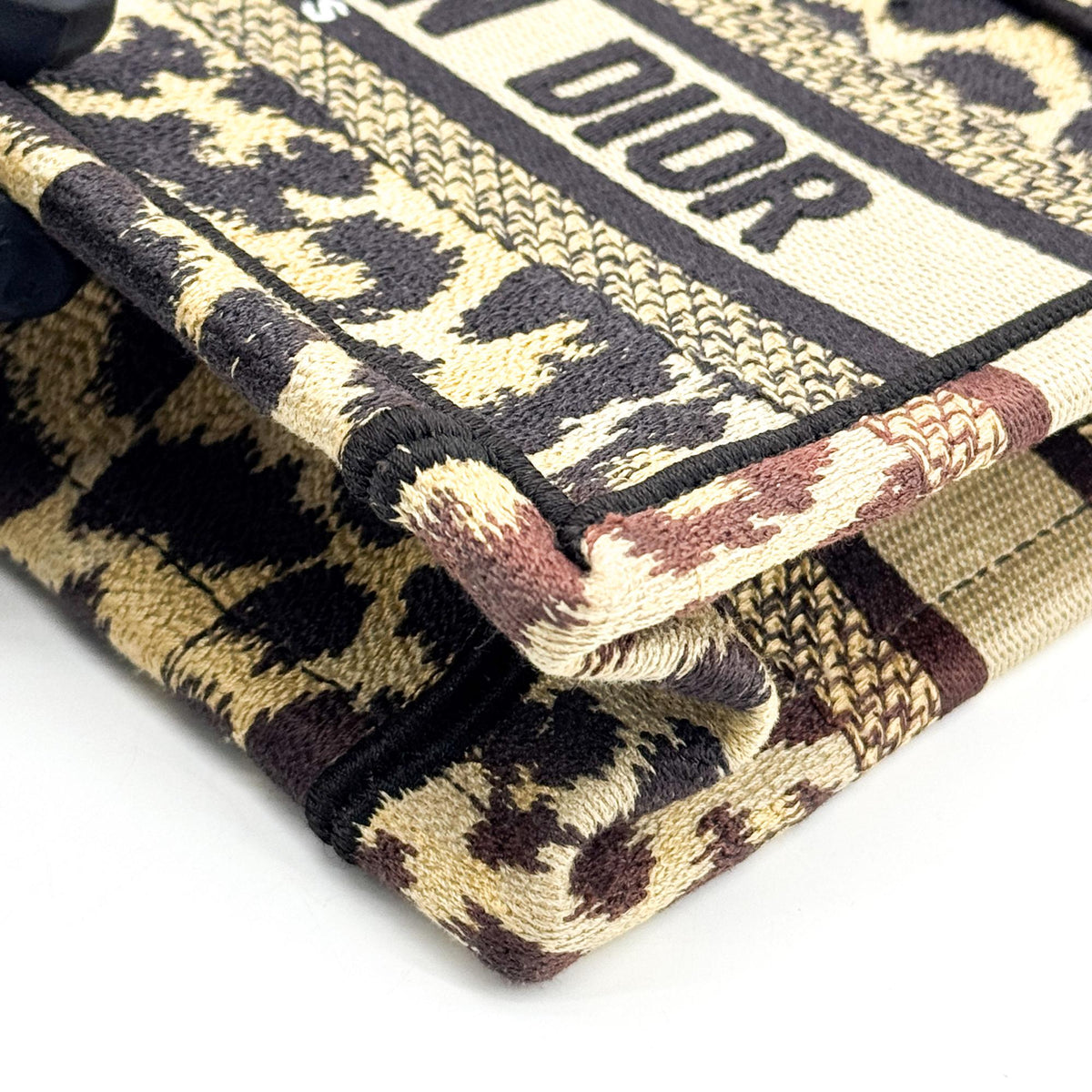 Dior Mini Book Tote Bag in Beige with Mizza Embroidery
