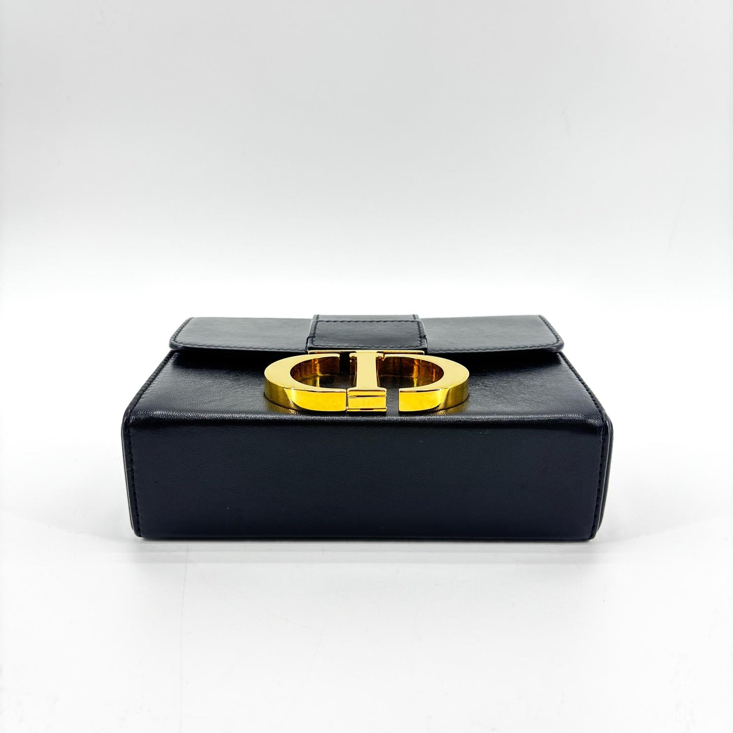 Dior 30 Montaigne Box Bag Black with Gold Hardware