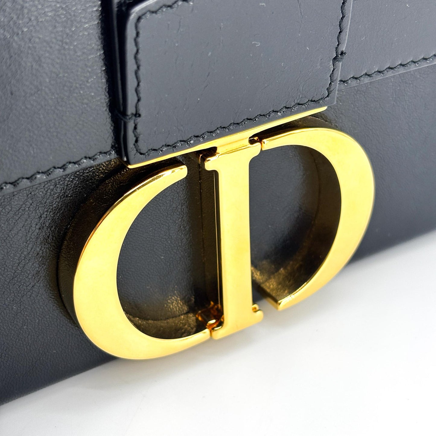 Dior 30 Montaigne Box Bag Black with Gold Hardware
