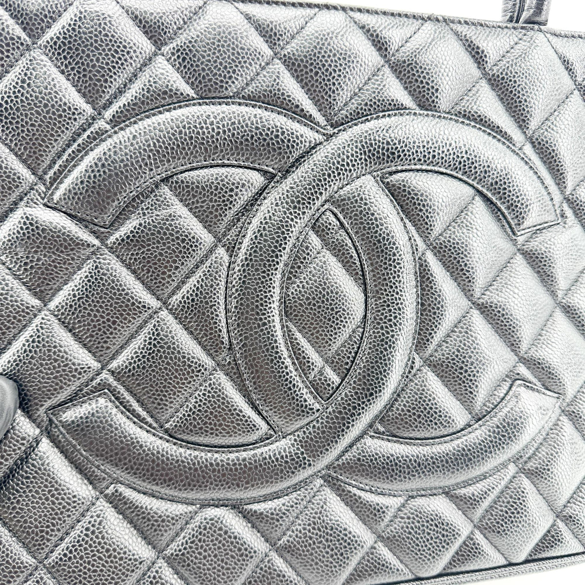 Chanel Caviar Medallion Tote Bag Black