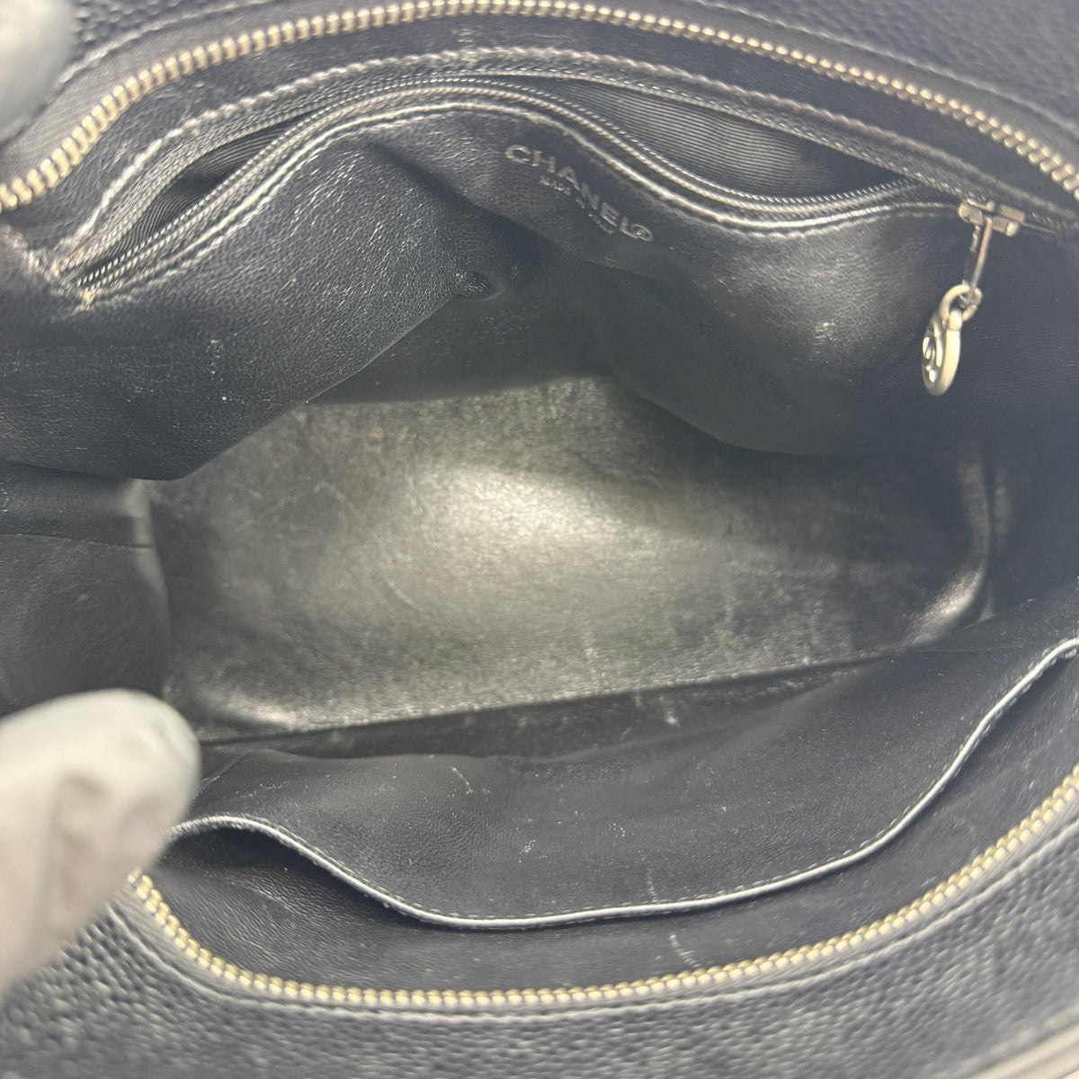 Chanel Caviar Medallion Tote Bag Black