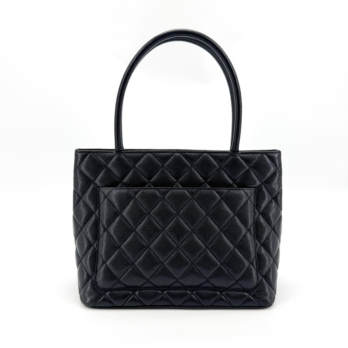 Chanel Caviar Medallion Tote Bag Black