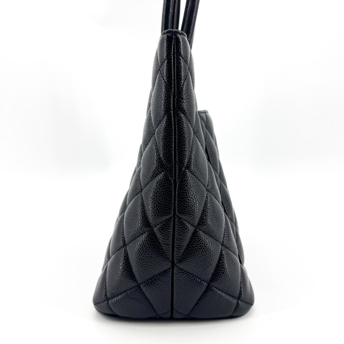 Chanel Caviar Medallion Tote Bag Black