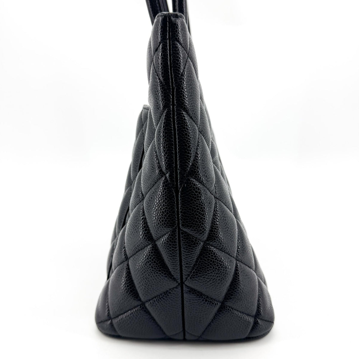 Chanel Caviar Medallion Tote Bag Black