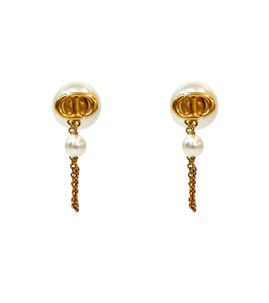 Dior CD Pearl Tribal Earrings