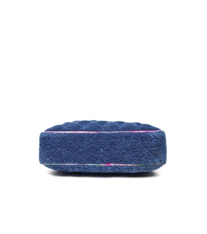 Chanel Navy Shearling Quilted CC Timeless Chain Shoulder Bag