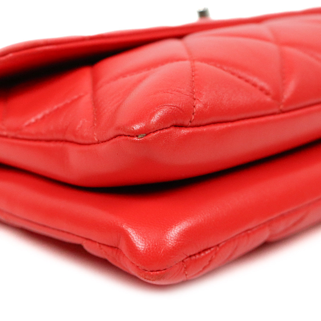 Chanel Red Lambskin Trendy CC Shoulder Bag