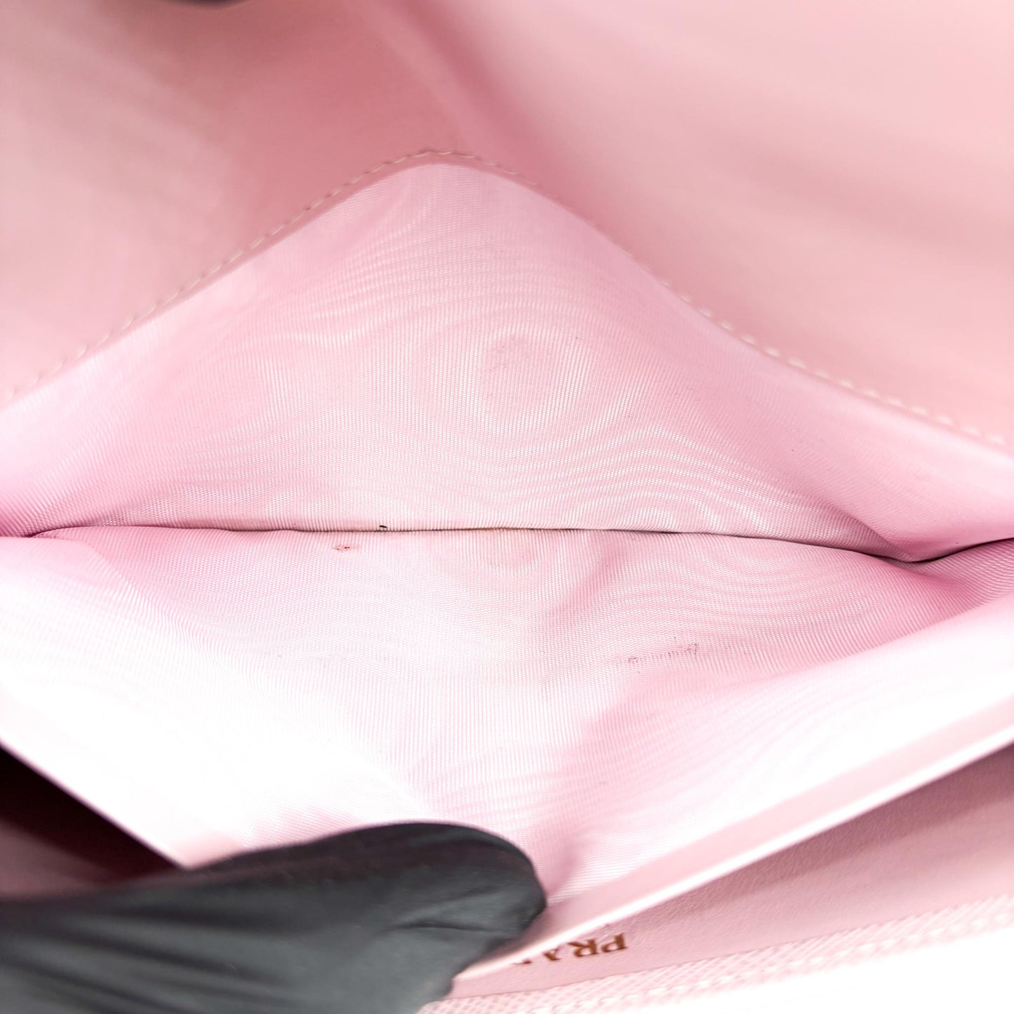 Prada Saffiano Leather Envelope Shoulder Bag Orchid Pink