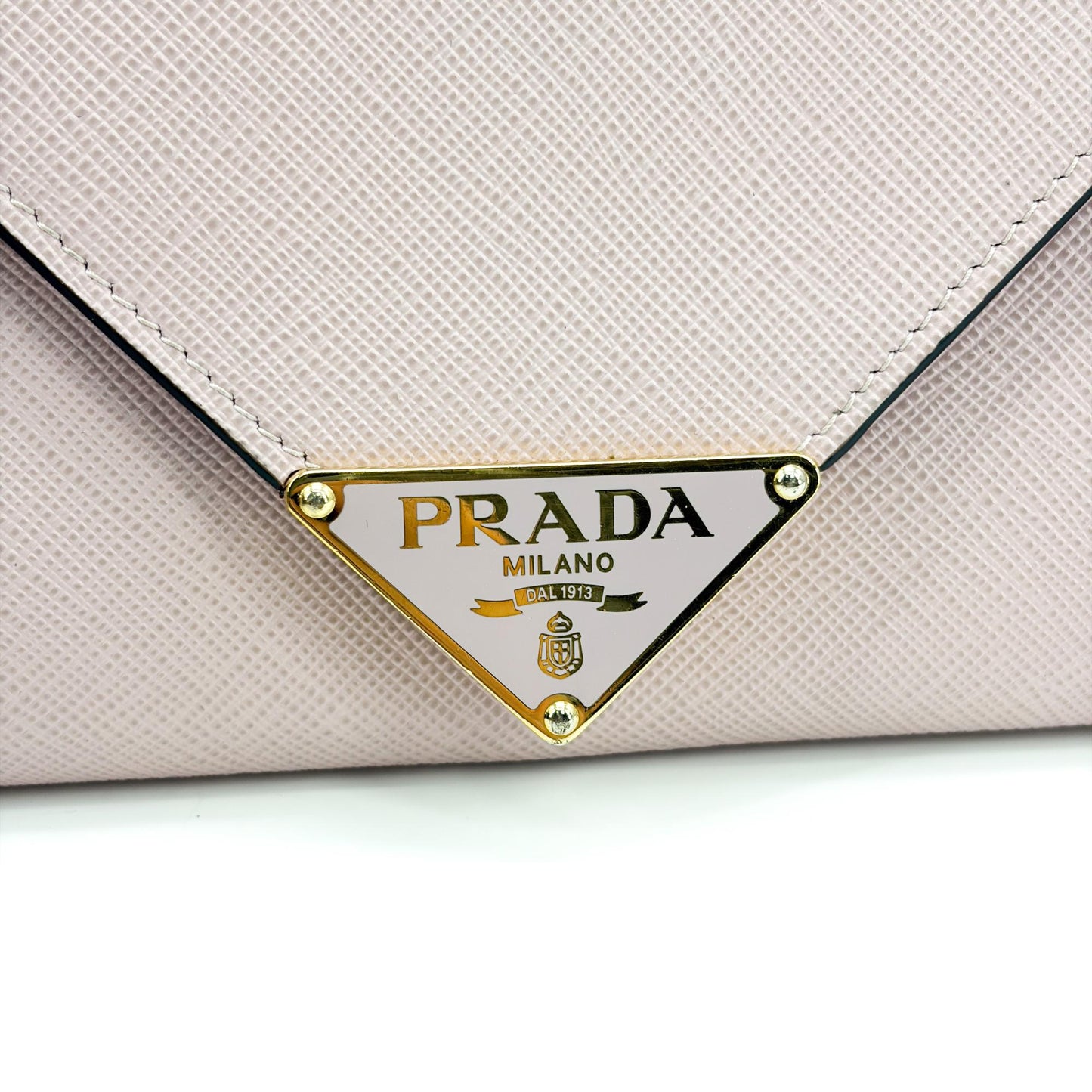 Prada Saffiano Leather Envelope Shoulder Bag Orchid Pink