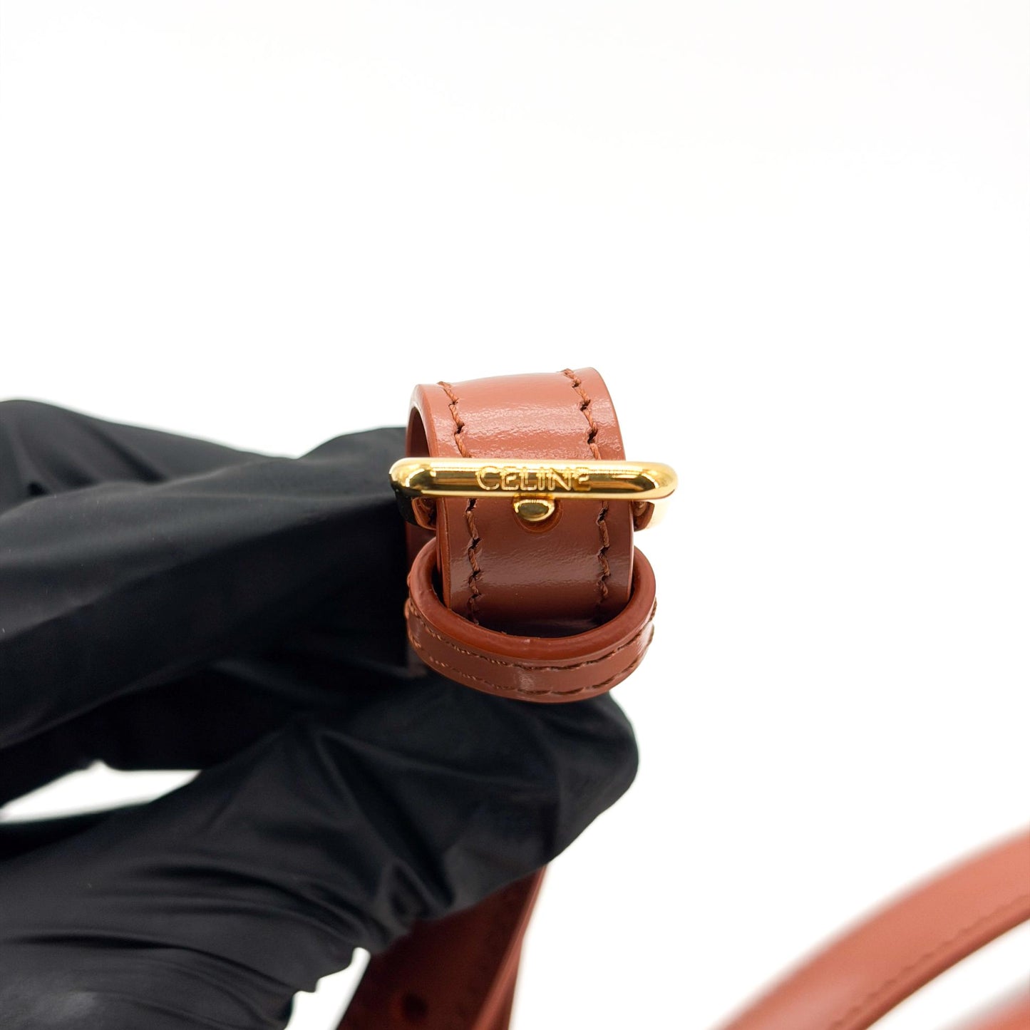 Celine Classic Triomphe Bag Shiny Calfskin Tan