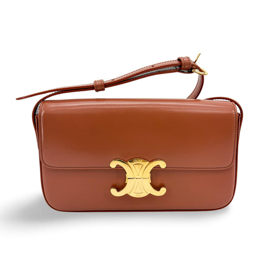Celine Classic Triomphe Bag Shiny Calfskin Tan
