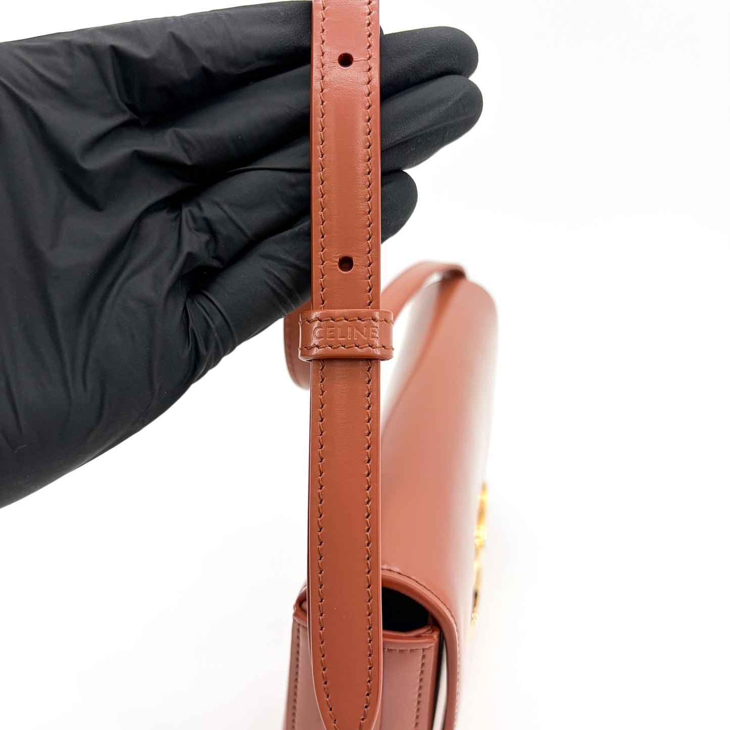 Celine Classic Triomphe Bag Shiny Calfskin Tan