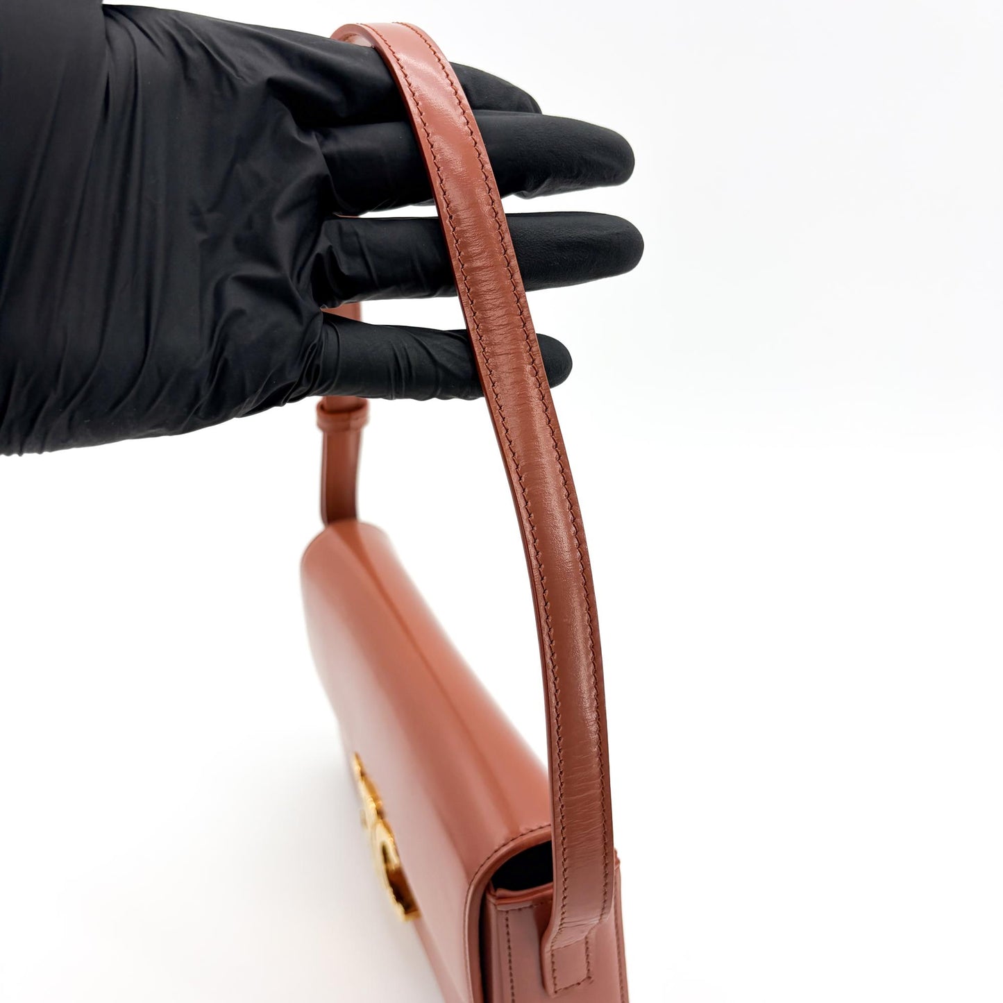 Celine Classic Triomphe Bag Shiny Calfskin Tan