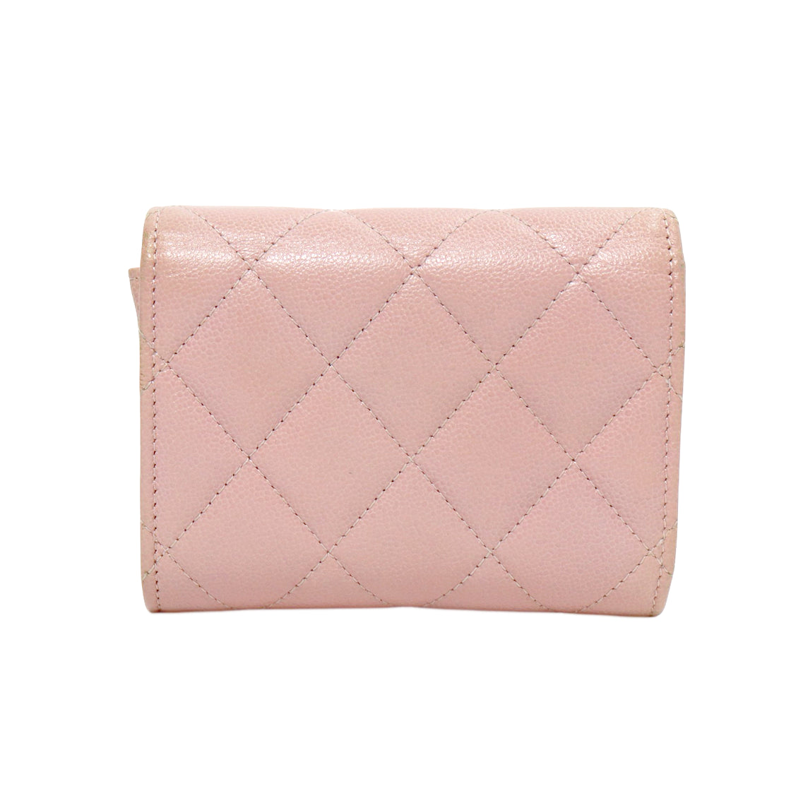 Chanel Pink Caviar Card Wallet