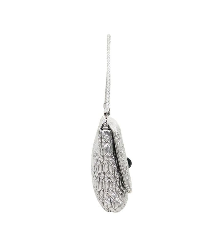 Miu Miu Silver Materasse Crystal Shoulder Bag