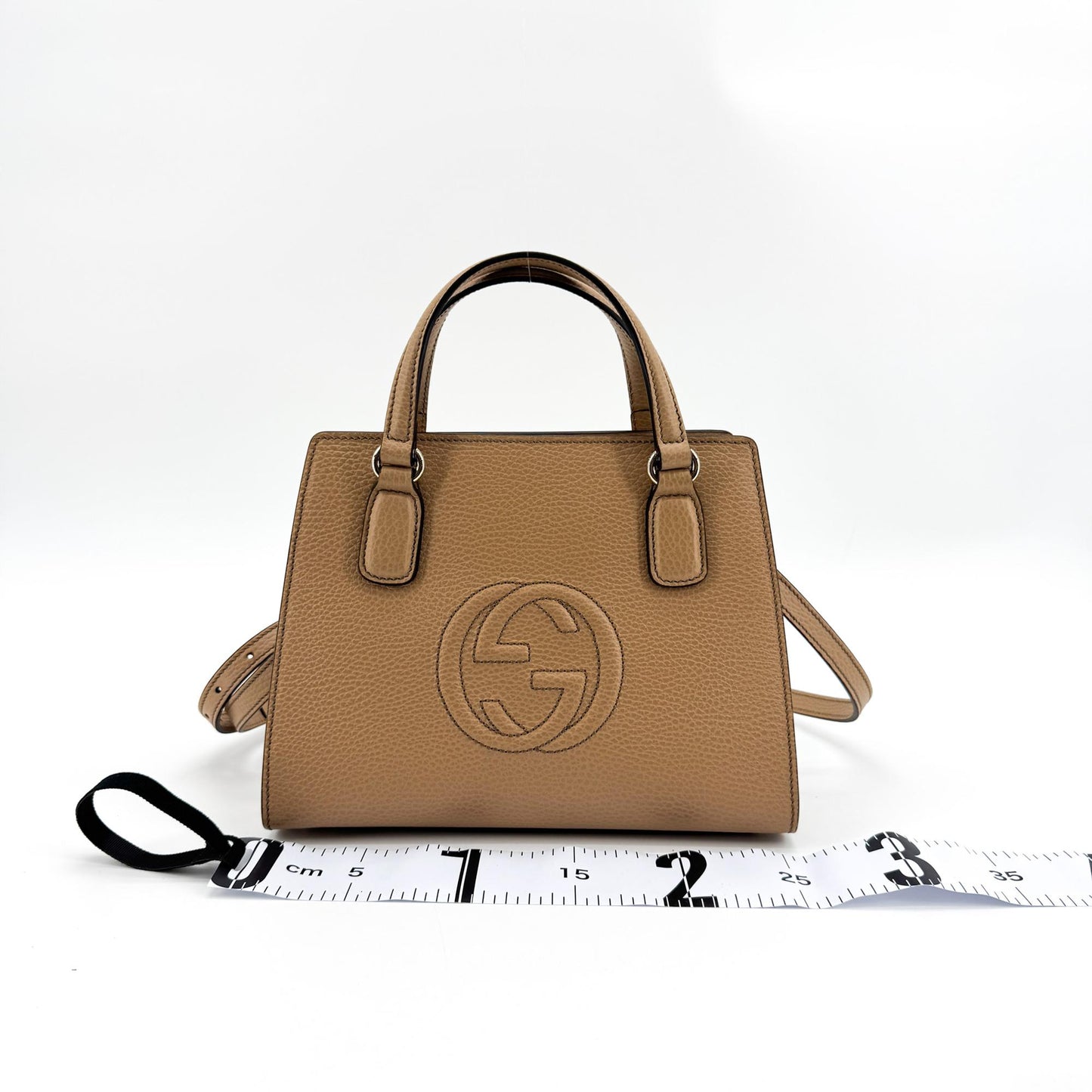 Gucci Interlocking G Small Top Handle Shoulder Bag Brown