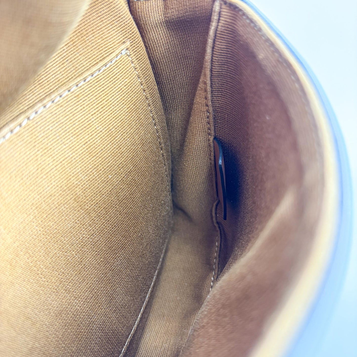 Celine Tin Besace Triomphe Canvas Tan