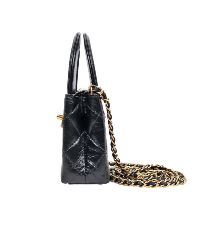 Chanel Black Kelly Nano Crossbody Bag