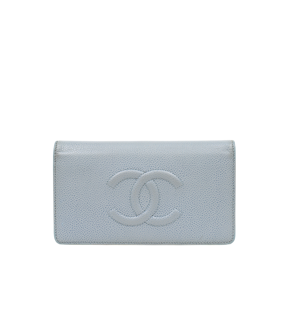 Chanel Blue Caviar Long Wallet