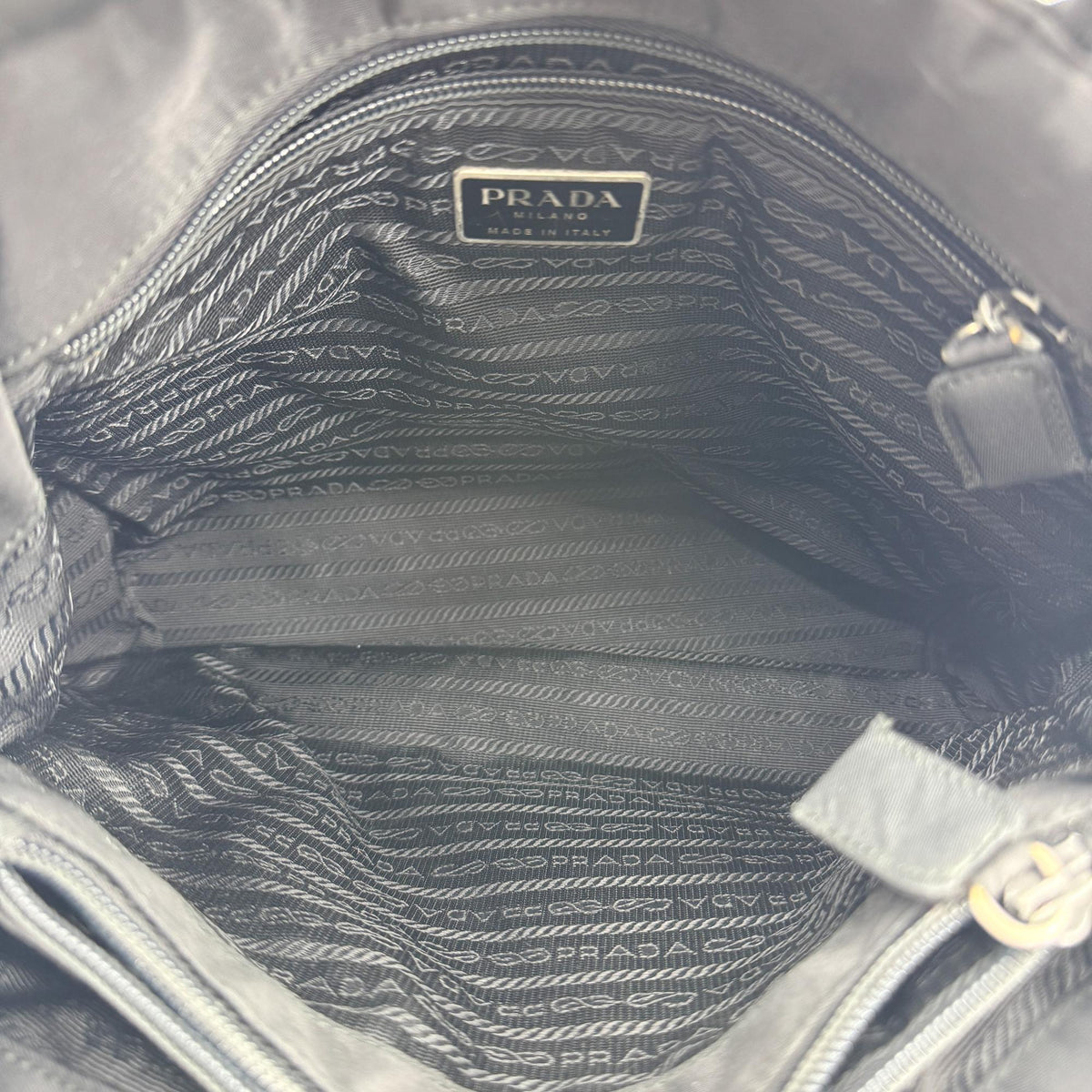 Prada Tessuto Nylon Shoulder Bag Black