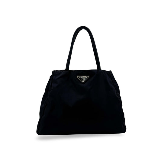 Prada Tessuto Nylon Shoulder Bag Black