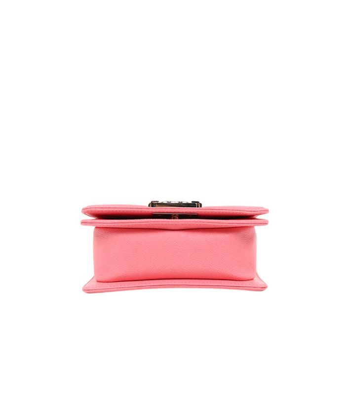 Chanel Pink Mini Chevron Caviar Boy Bag