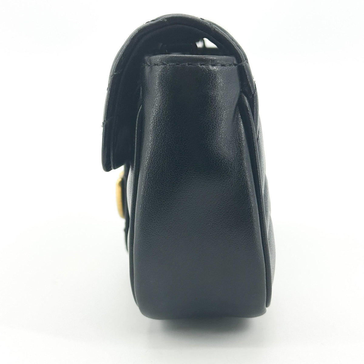 Gucci GG Marmont Matelassé Shoulder Bag Black with Gold Hardware