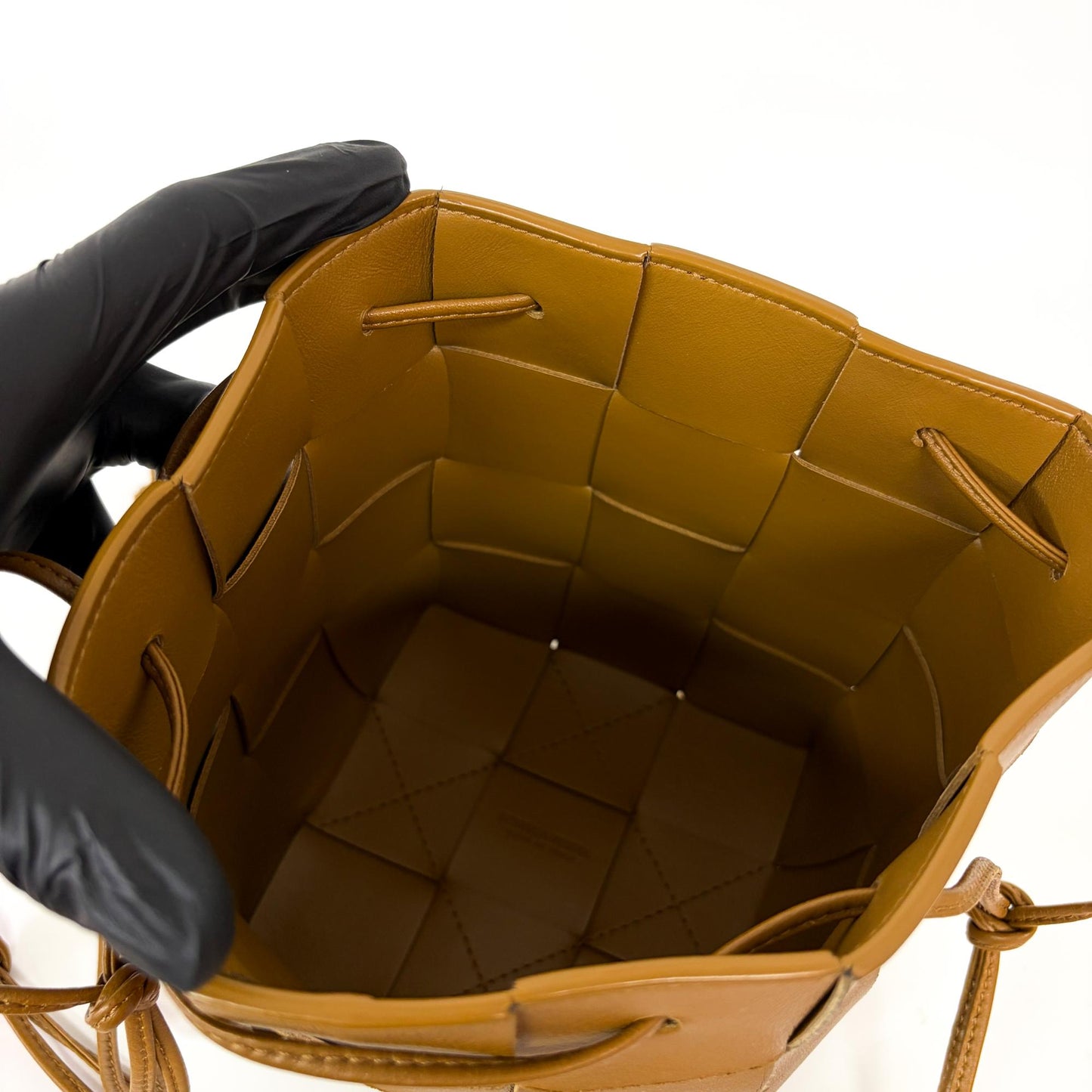 Bottega Veneta Small Cassette Bucket Bag Camel