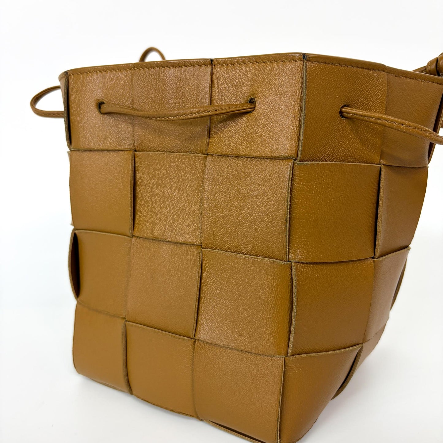 Bottega Veneta Small Cassette Bucket Bag Camel