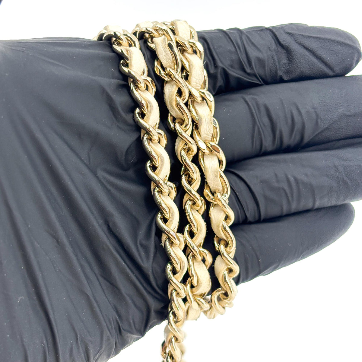 Chanel Lambskin Quilted Mini Drawstring Bucket Bag Ivory Gold Hardware